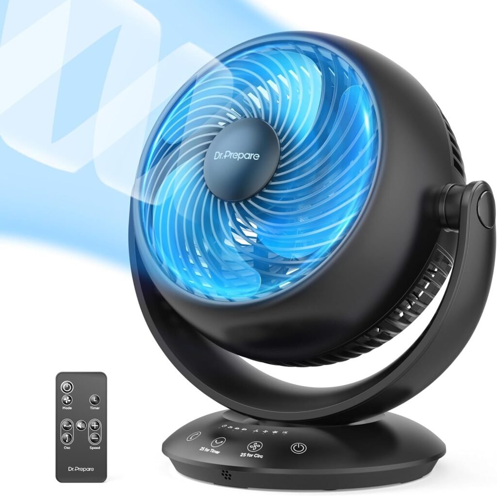 Ventilador de mesa con mando a distancia